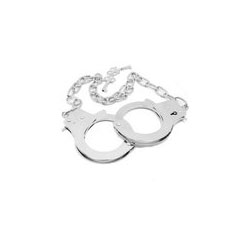 Chrome Hand Cuffs With 19 Inch Chain